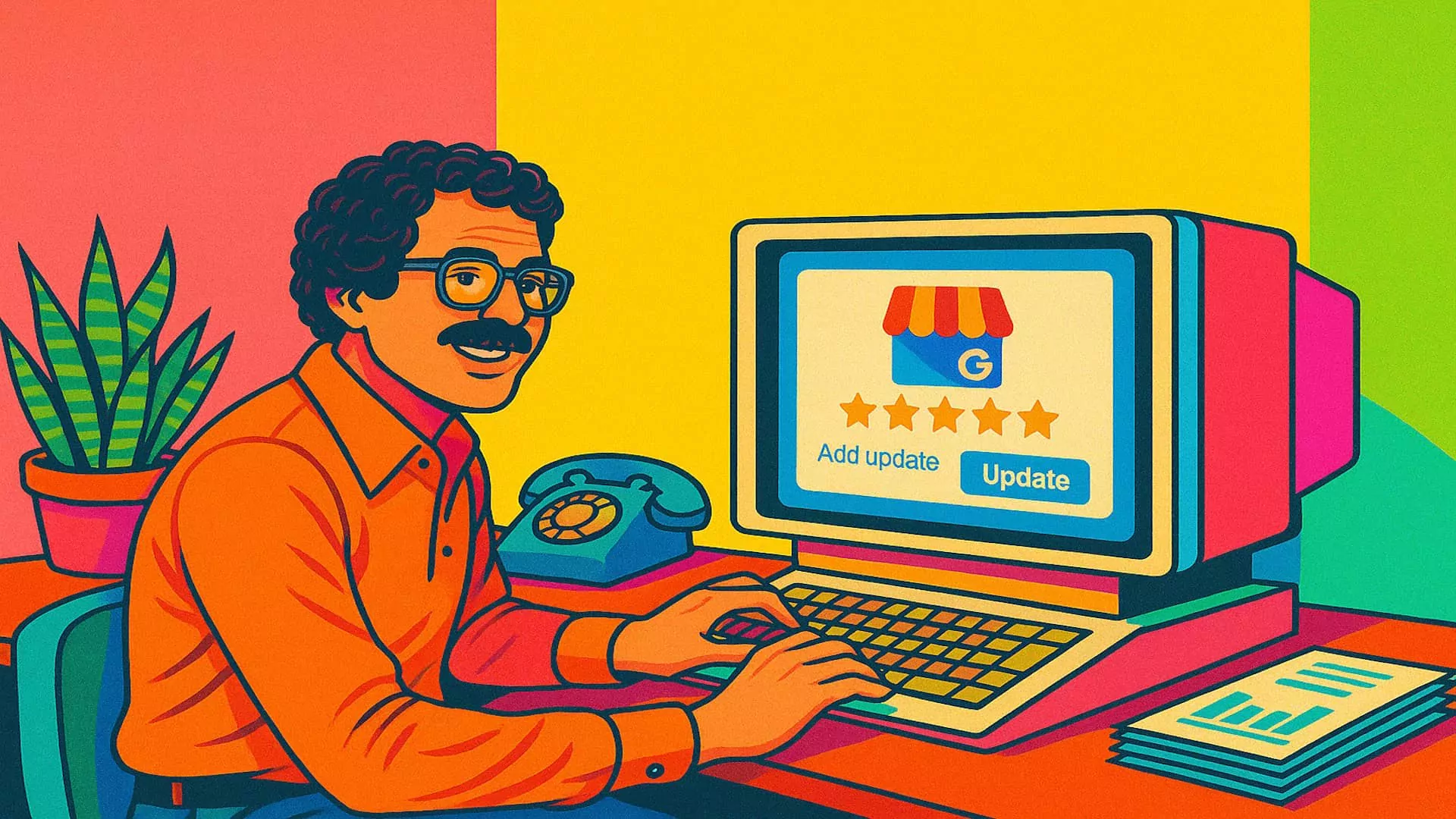 East Wenatchee business owner posting an update to their Google Business Profile