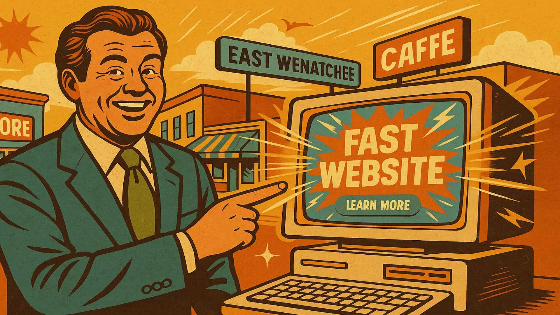 Local East Wenatchee business website loading quickly on mobile and desktop